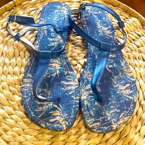 Navy blue sandals